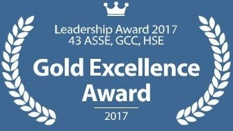 Leadership Award 2017 43 ASSE,GCC,HSE, Gold Excellence Award, 2017