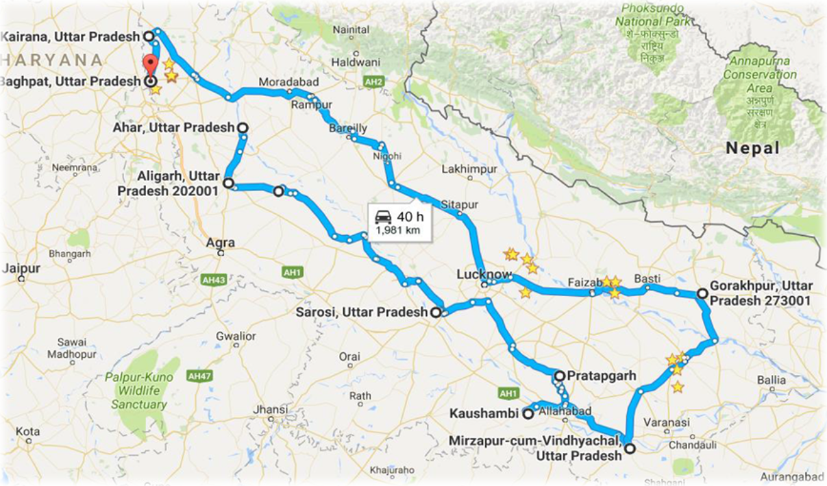 SPIRITUAL CIRCUIT, UP - MAP